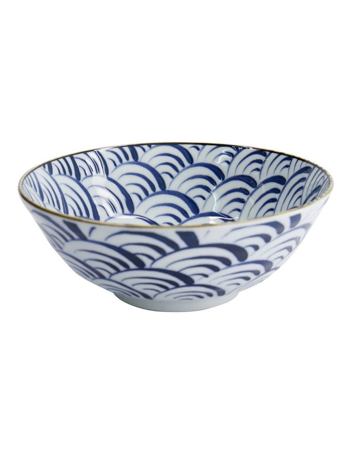 Natsu Nami Ramen Bowl 21x8cm in Blue