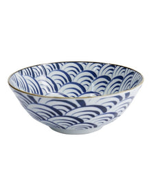 Natsu Nami Ramen Bowl 21x8cm in Blue