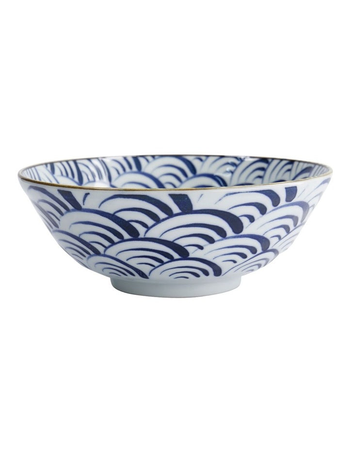 Natsu Nami Ramen Bowl 21x8cm in Blue