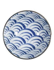 Natsu Nami Rice Bowl 12x6cm in Blue