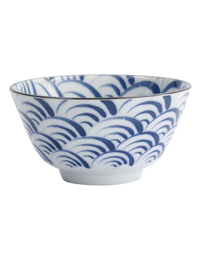Natsu Nami Rice Bowl 12x6cm in Blue