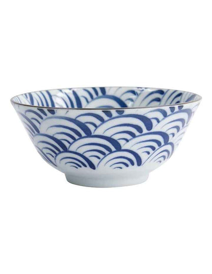 Natsu Nami Tayo Bowl 15x7cm in Blue