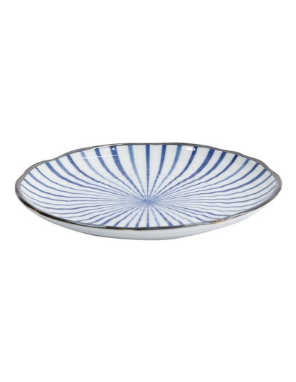 Natsu Tokusa Plate 16.5cm in Blue