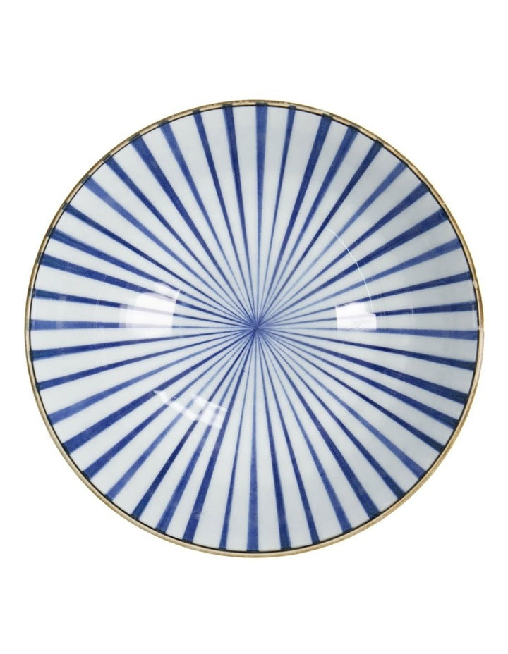 Natsu Tokusa Ramen Bowl 21x8cm in Blue