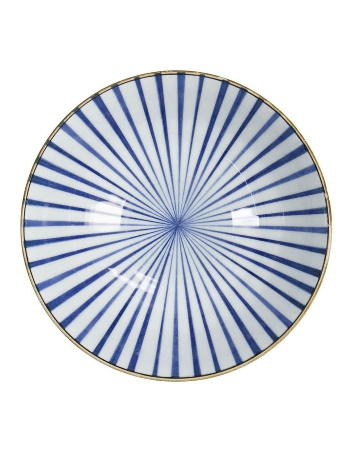 Natsu Tokusa Ramen Bowl 21x8cm in Blue