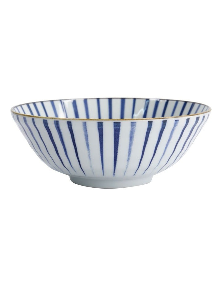 Natsu Tokusa Ramen Bowl 21x8cm in Blue