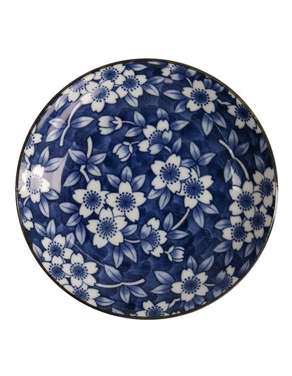 Sakura Round Plate 16cm in Blue