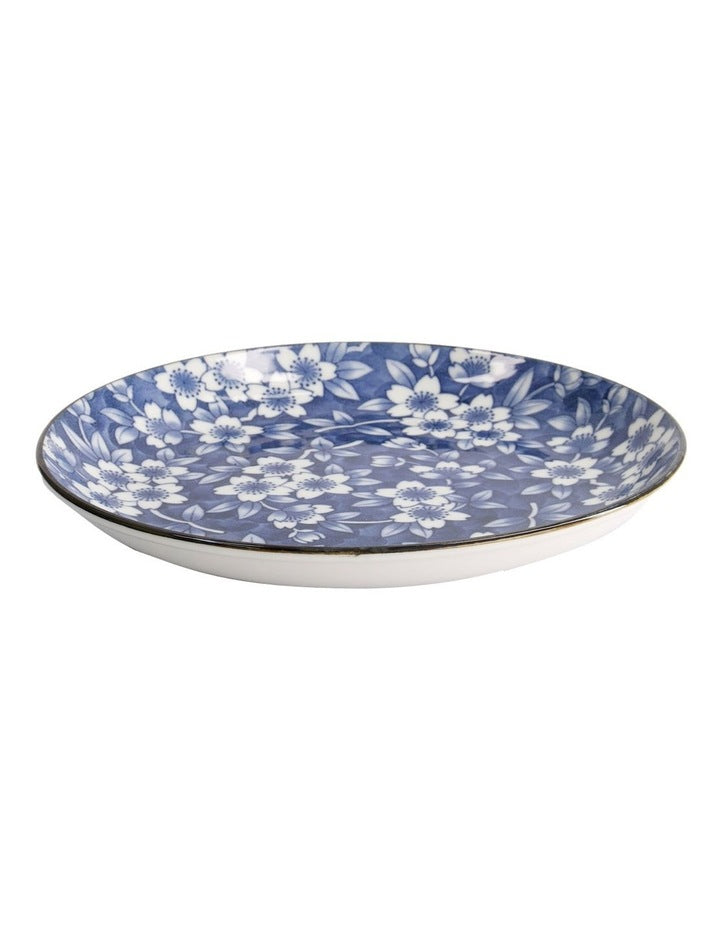 Sakura Round Plate 21cm in Blue