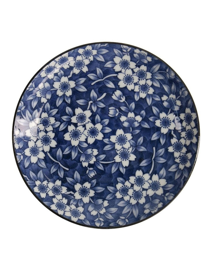 Sakura Round Plate 21cm in Blue