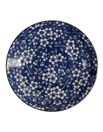 Sakura Round Plate 25cm in Blue