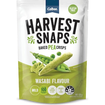 Harvest Snaps Baked Pea Crisps Wasabi 120g