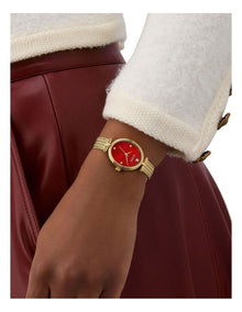 Ladies Gold Tone Analogue Watch