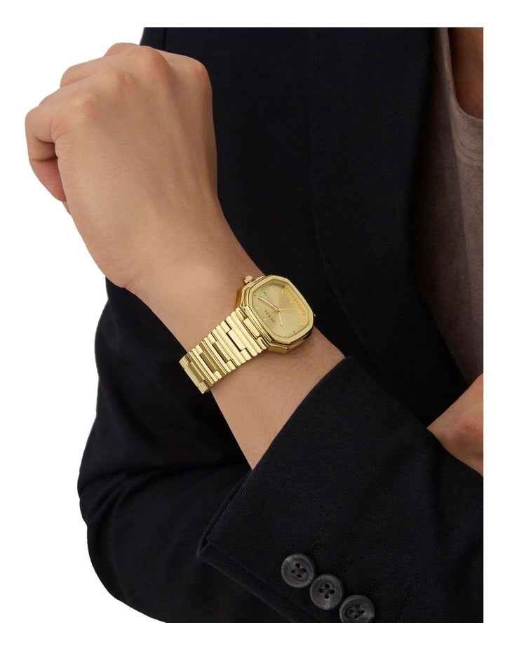 Mens Gold Tone Date Watch