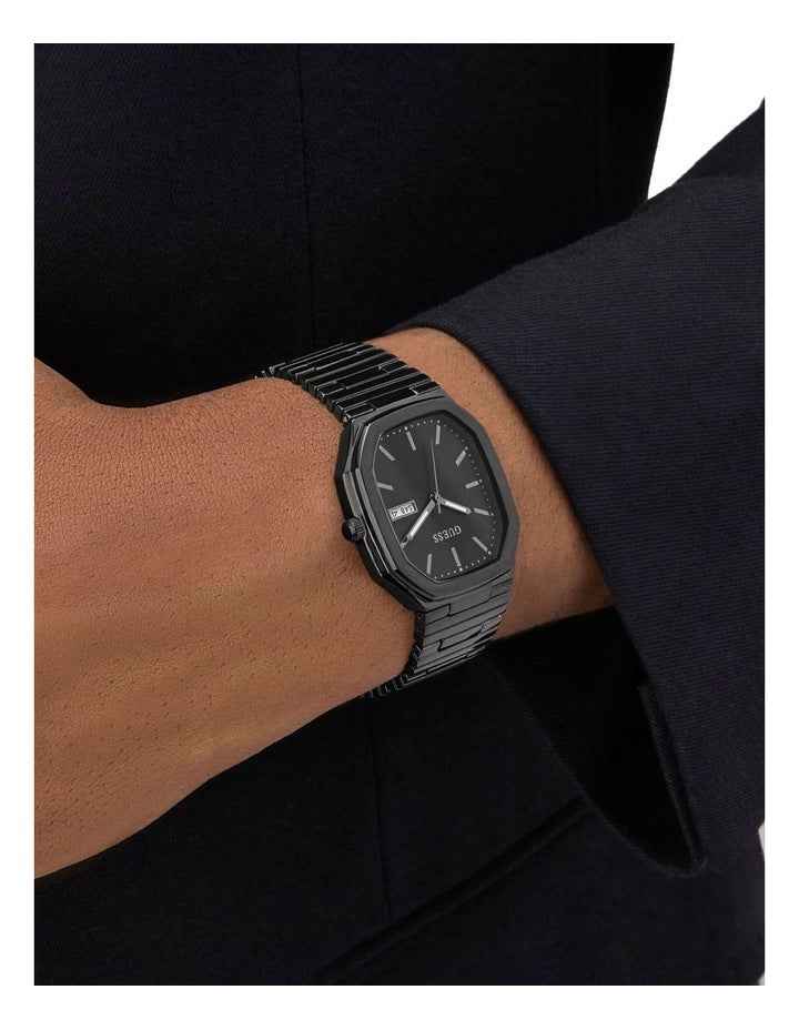 Mens Black Date Watch