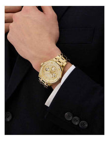 Mens Multi-function Watch in Gold