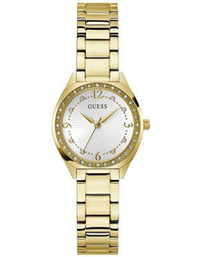 Gold-Tone Crystal Bezel Women's Watch