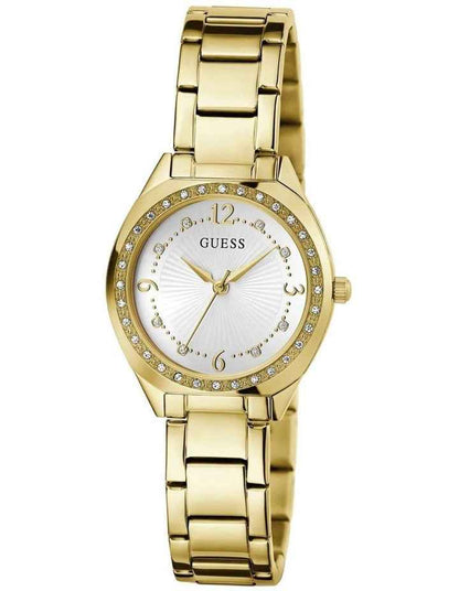 Gold-Tone Crystal Bezel Women's Watch