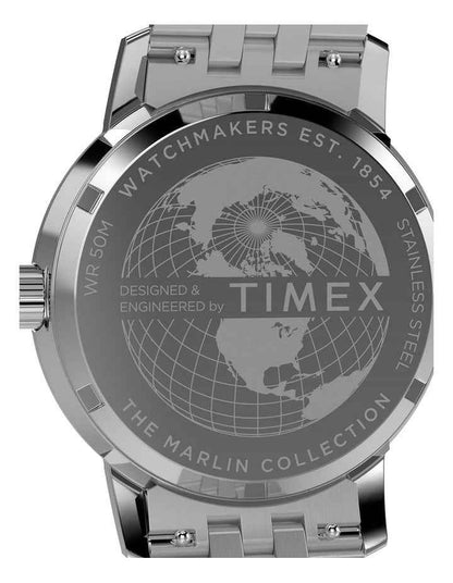 Marlin Quartz GMT Stainless Steel Bracelet Watch 40mm in Silver