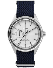 Marlin Jet Automatic Fabric Strap Watch 38mm in Silver