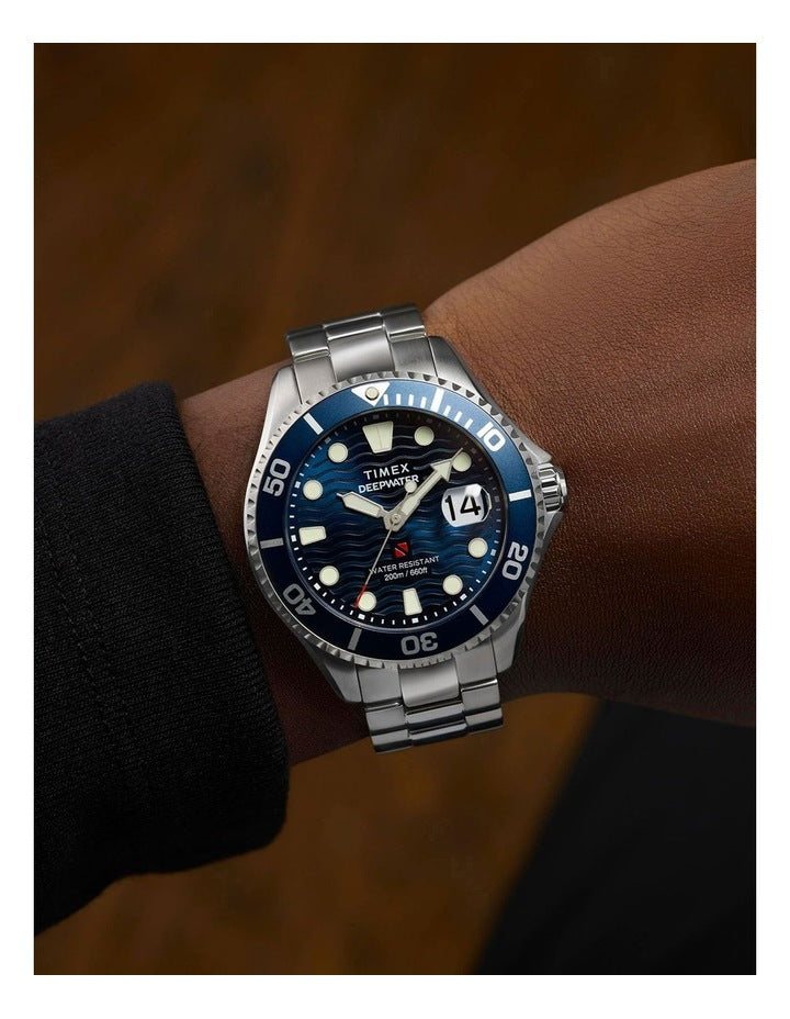 Deepwater Meridian 200 Stainless Steel Bracelet Watch 44mm in Silver