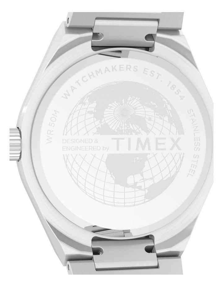Q Continental Day And Date Stainless Steel Bracelet Watch 39mm in Silver