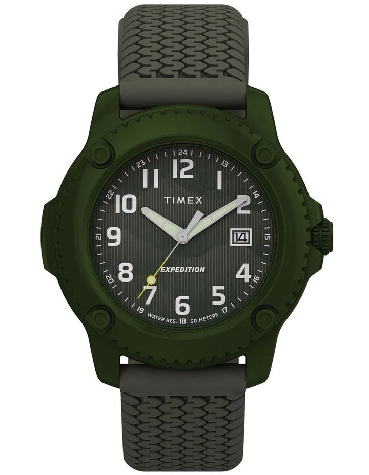 Expedition Timberline Silicone Strap Watch 42mm in Green