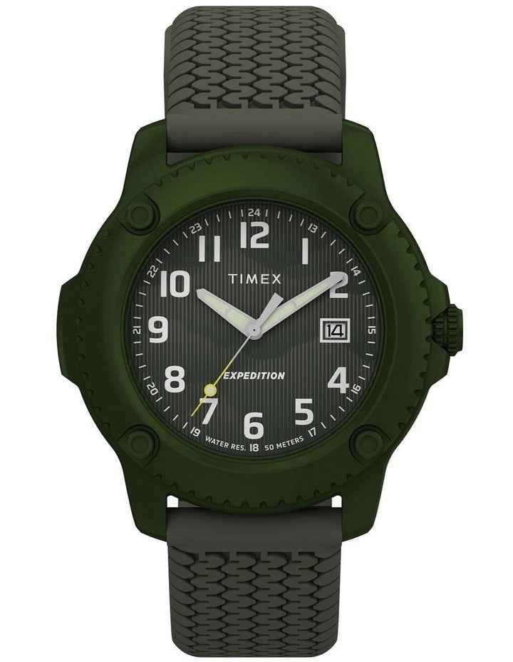 Expedition Timberline Silicone Strap Watch 42mm in Green