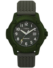 Expedition Timberline Silicone Strap Watch 42mm in Green