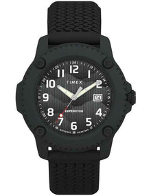 Expedition Timberline Silicone Strap Watch 42mm in Black