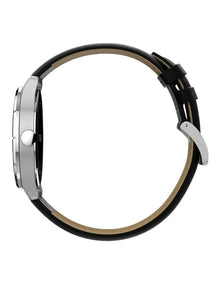 Main Street Leather Strap Watch 42mm in Black