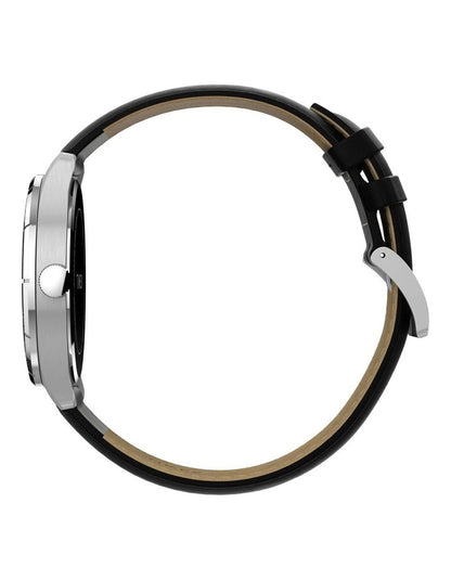Main Street Leather Strap Watch 42mm in Black
