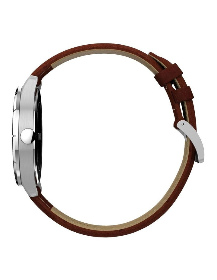 Main Street Leather Strap Watch 42mm in Brown