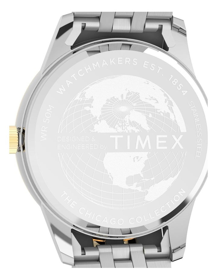 Chicago Stainless Steel Bracelet Watch 45mm in Duotone