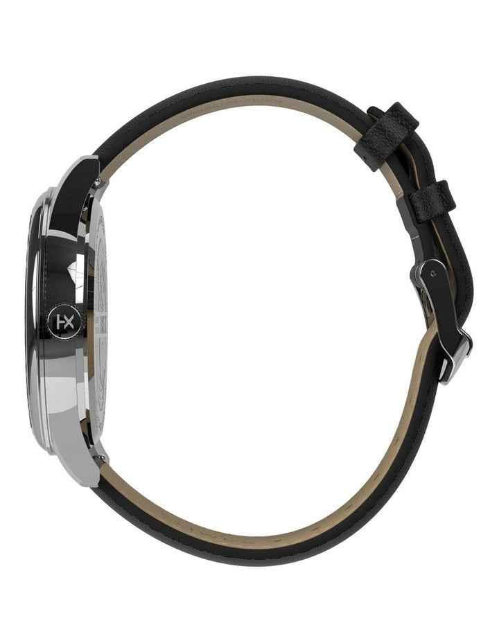 Chicago Leather Strap Watch 45mm in Black