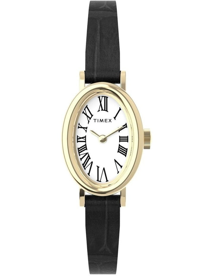 Cavatina Watch with Gold-tone Case in Black
