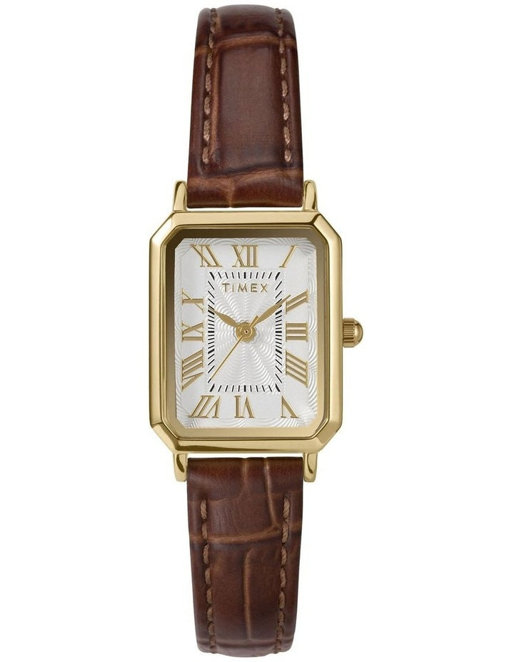 Dress Leather Strap Watch 21mm in Brown