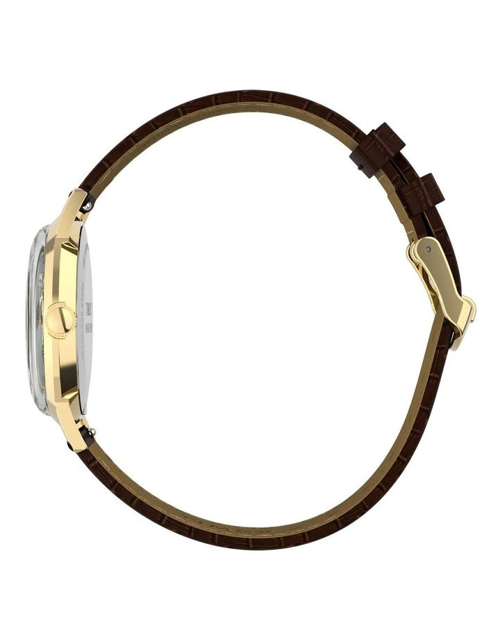 Marlin Quartz Leather Strap Watch 34mm in Brown