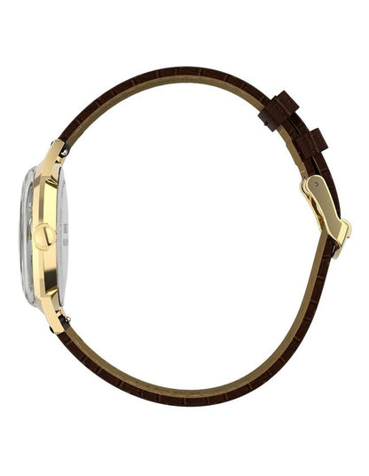 Marlin Quartz Leather Strap Watch 34mm in Brown