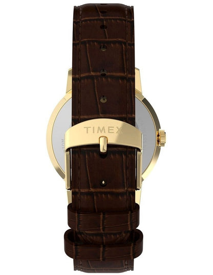 Marlin Quartz Leather Strap Watch 34mm in Brown