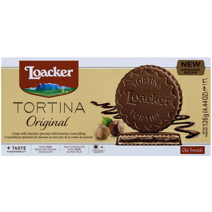 Loacker Wafers Original Hazelnut Tortina 126g