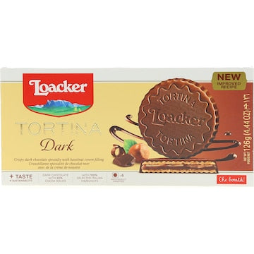 Loacker Wafers Dark Chocolate Tortina 126g