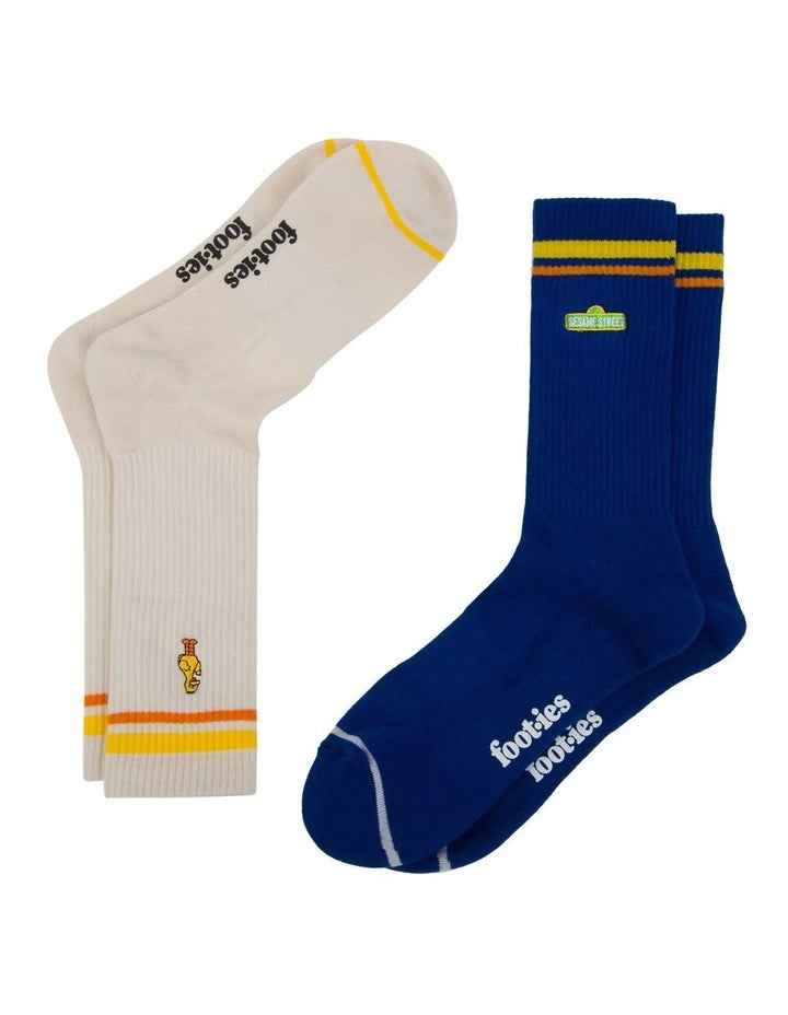 Big Bird Sneaker Socks 2 Pack in Multi