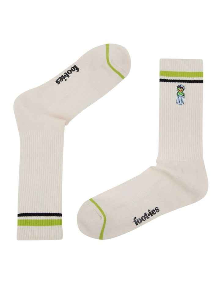 Oscar The Grouch Sneaker Socks 2 Pack in Multi