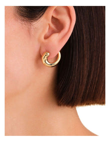 Dome Swirl Stud Earrings in Gold-Tone