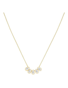 Playful Diamonds Multi Drops Necklace in Gold-Tone