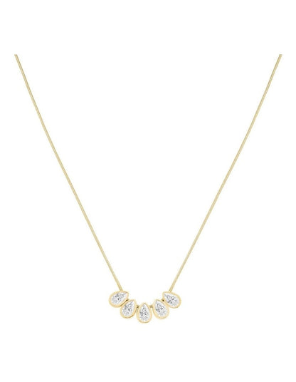 Playful Diamonds Multi Drops Necklace in Gold-Tone