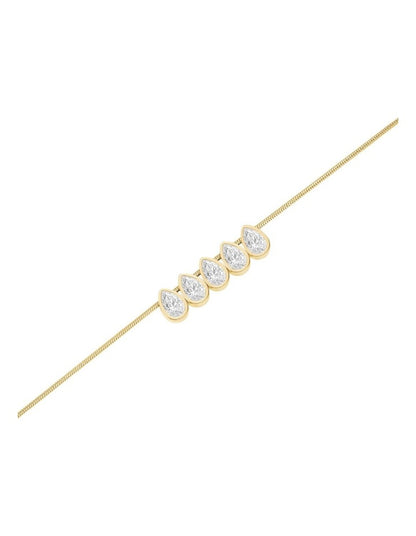 Playful Diamonds Multi Drops Necklace in Gold-Tone