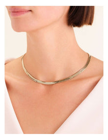 Large Snake Necklace in Gold-Tone