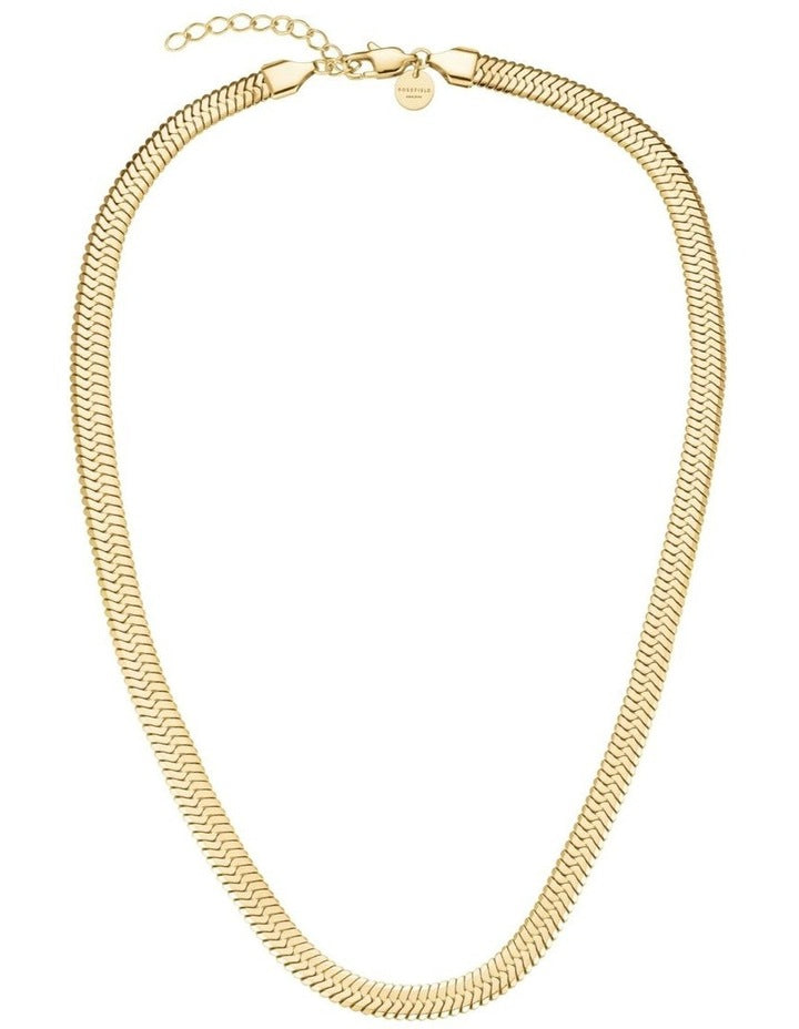 Large Snake Necklace in Gold-Tone