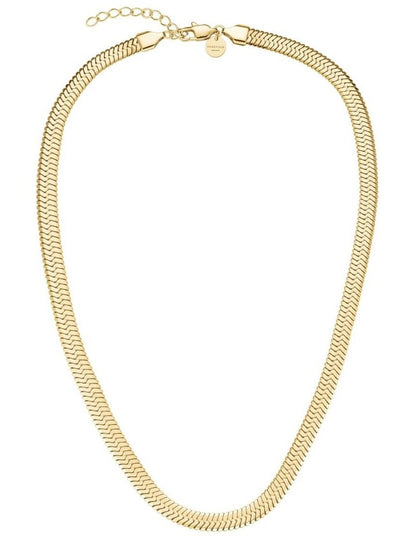 Large Snake Necklace in Gold-Tone